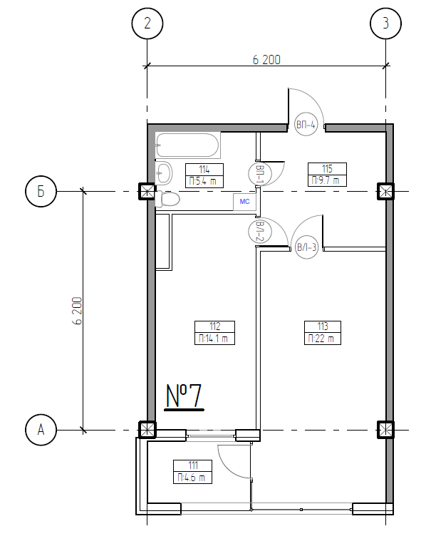 Блок А1 квартира № 24 (стр. 7)
